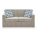 Welton Oatmeal Soft Weave 2 Seater Sofa Bed with Refus Blue