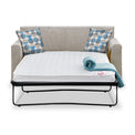 Welton Oatmeal Soft Weave 2 Seater Sofa Bed with Refus Blue