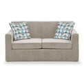 Welton Oatmeal Soft Weave 2 Seater Sofa Bed with Refus Duck Egg