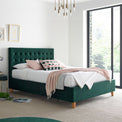 Kia Green Velvet Ottoman Bed from Roseland Furniture
