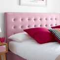 Kia Pink Velvet Ottoman Bed