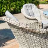 Maze Oxford 6 Seat Oval Fire Pit Rattan Dining Set