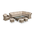 Maze Winchester Deluxe Outdoor Corner Dining Set with Rising Table & Chairs
