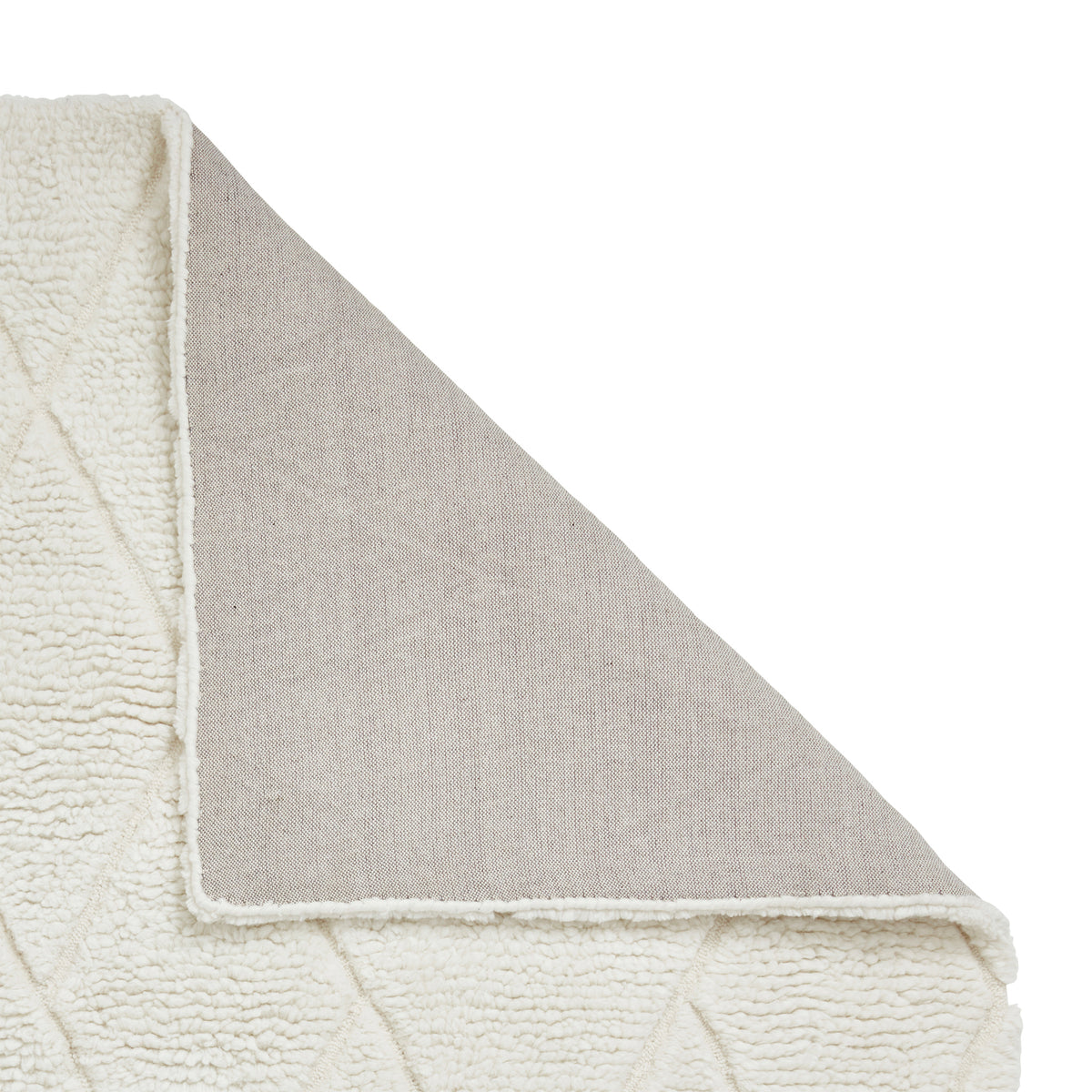 Wilburn Diamond Wool Rug Natural from Roseland Furniture