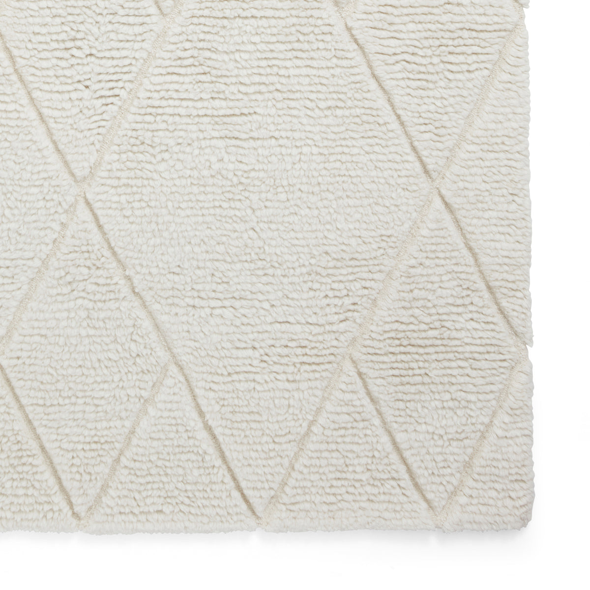 Wilburn Diamond Wool Rug Natural from Roseland Furniture