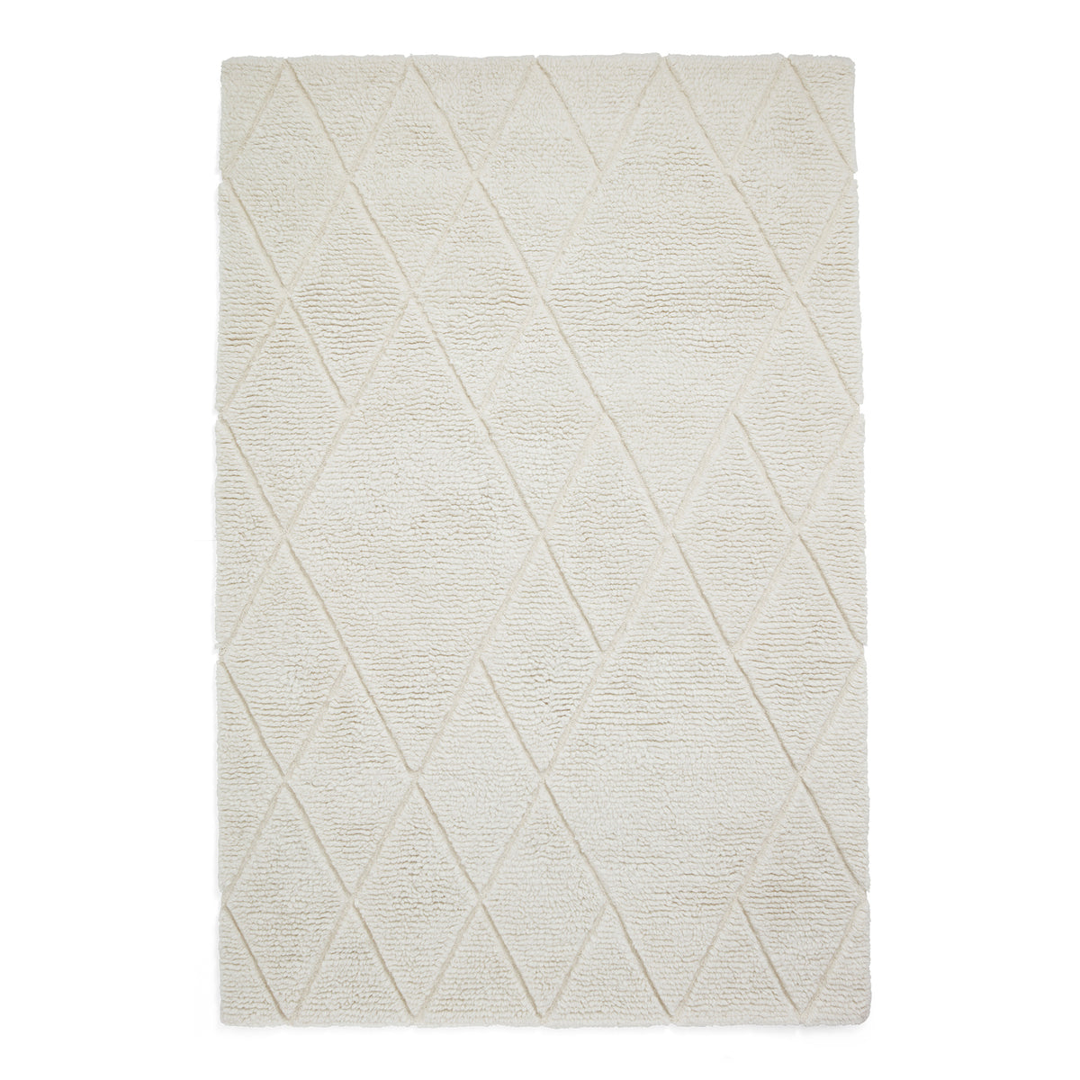 Wilburn Diamond Wool Rug Natural from Roseland Furniture
