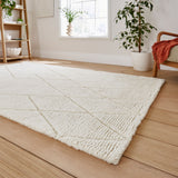 Wilburn Diamond Wool Rug Natural from Roseland Furniture