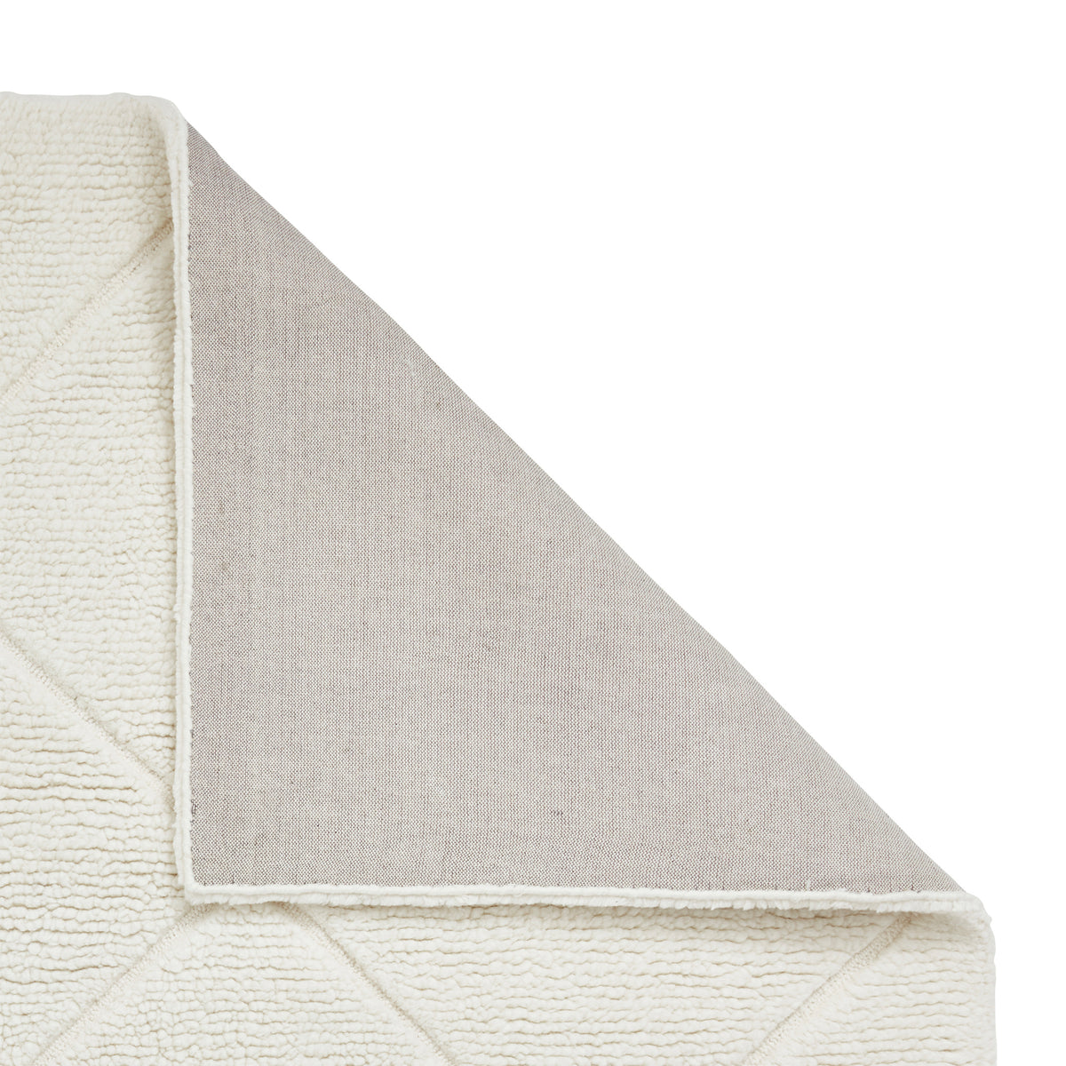 Emerson Diamond Wool Rug Natural from Roseland Furniture