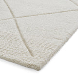 Emerson Diamond Wool Rug Natural from Roseland Furniture