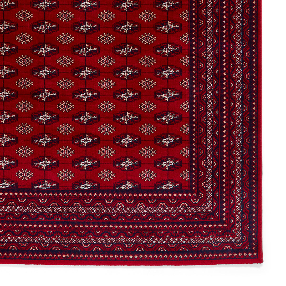 Belvett Traditional Diamond Pattern Rug Red from Roseland Furniture