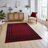 Belvett Traditional Diamond Pattern Rug Red from Roseland Furniture