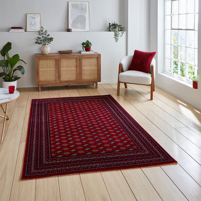 Belvett Traditional Diamond Pattern Rug