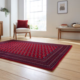 Belvett Traditional Diamond Pattern Rug Red from Roseland Furniture