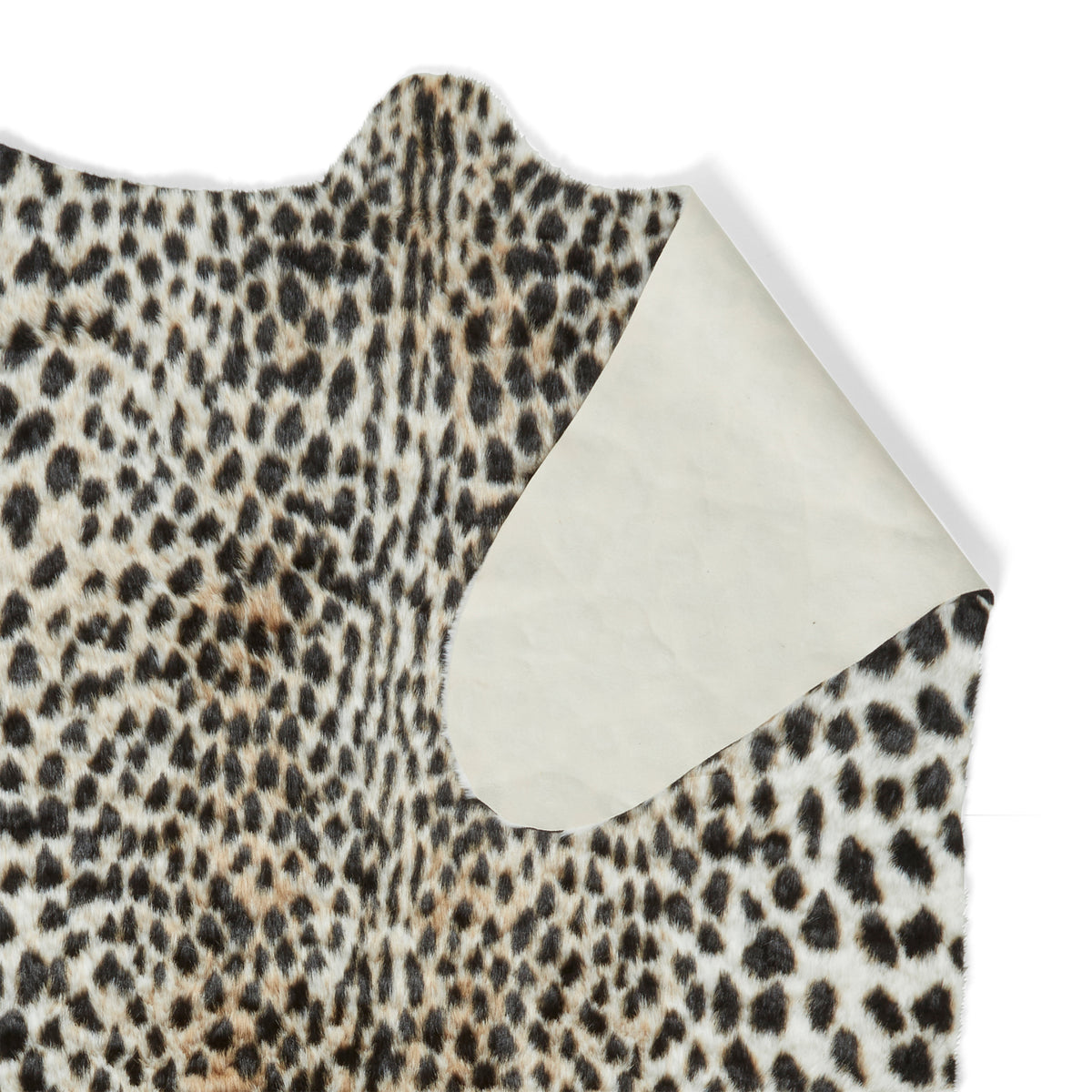 Faux Fur Cheetah Print Rug Brown White from Roseland Furniture