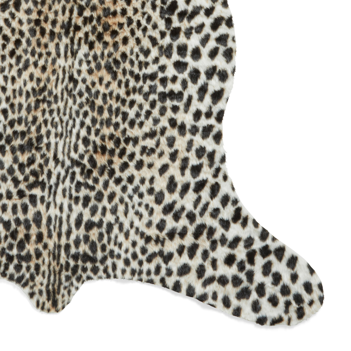 Faux Fur Cheetah Print Rug Brown White from Roseland Furniture