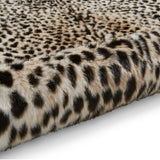 Faux Fur Cheetah Print Rug Brown White from Roseland Furniture