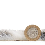 Faux Fur Cheetah Print Rug Brown White from Roseland Furniture