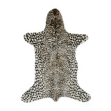 Faux Fur Cheetah Print Rug Brown White from Roseland Furniture