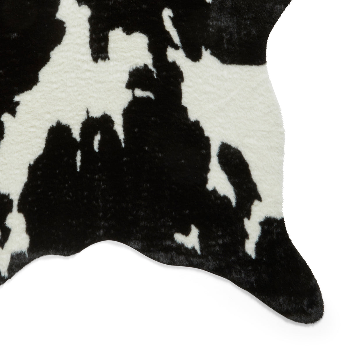 Bellaire Faux Cow Print Rug Black White from Roseland Furniture