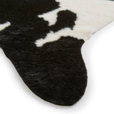Bellaire Faux Cow Print Rug Black White from Roseland Furniture