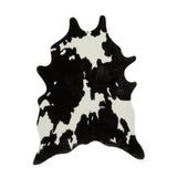 Bellaire Faux Cow Print Rug Black White from Roseland Furniture