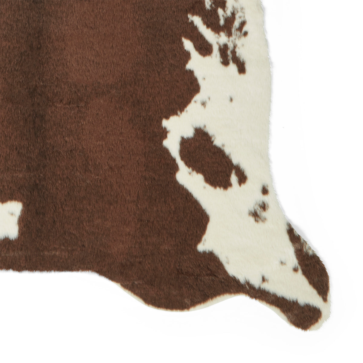 Alamo Faux Cow Print Rug Brown White from Roseland Furniture