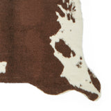 Alamo Faux Cow Print Rug Brown White from Roseland Furniture