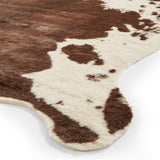 Alamo Faux Cow Print Rug Brown White from Roseland Furniture