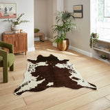 Alamo Faux Cow Print Rug Brown White from Roseland Furniture