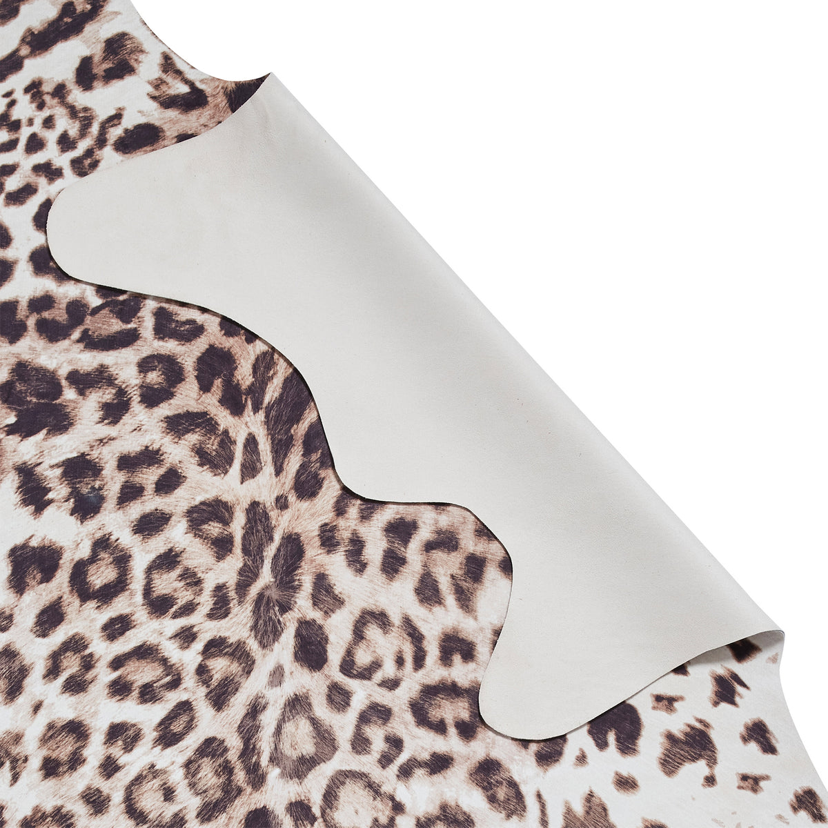 Dakar Faux Fur Leopard Print Rug Brown Beige from Roseland Furniture