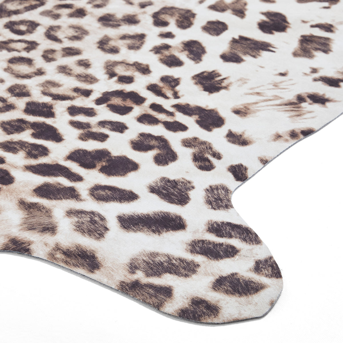 Dakar Faux Fur Leopard Print Rug Brown Beige from Roseland Furniture