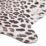 Dakar Faux Fur Leopard Print Rug Brown Beige from Roseland Furniture