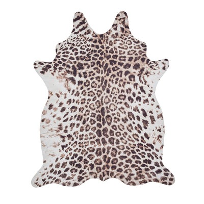 Dakar Faux Fur Leopard Print Rug