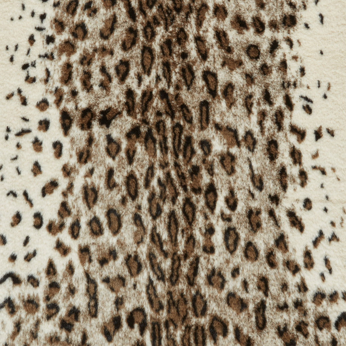 Kadune Faux Fur Leopard Print Rug Brown White from Roseland Furniture