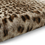 Kadune Faux Fur Leopard Print Rug Brown White from Roseland Furniture