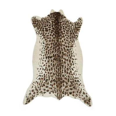 Kadune Faux Fur Leopard Print Rug