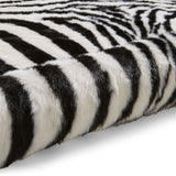 Faux Fur Zebra Print Rug Black White from Roseland Furniture