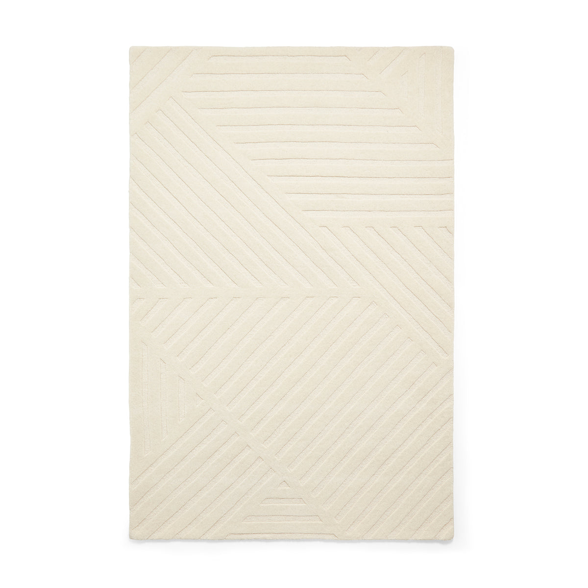 Sedra Diagonal Imprinted Rug Ivory from Roseland Furniture