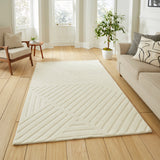 Sedra Diagonal Imprinted Rug Ivory from Roseland Furniture