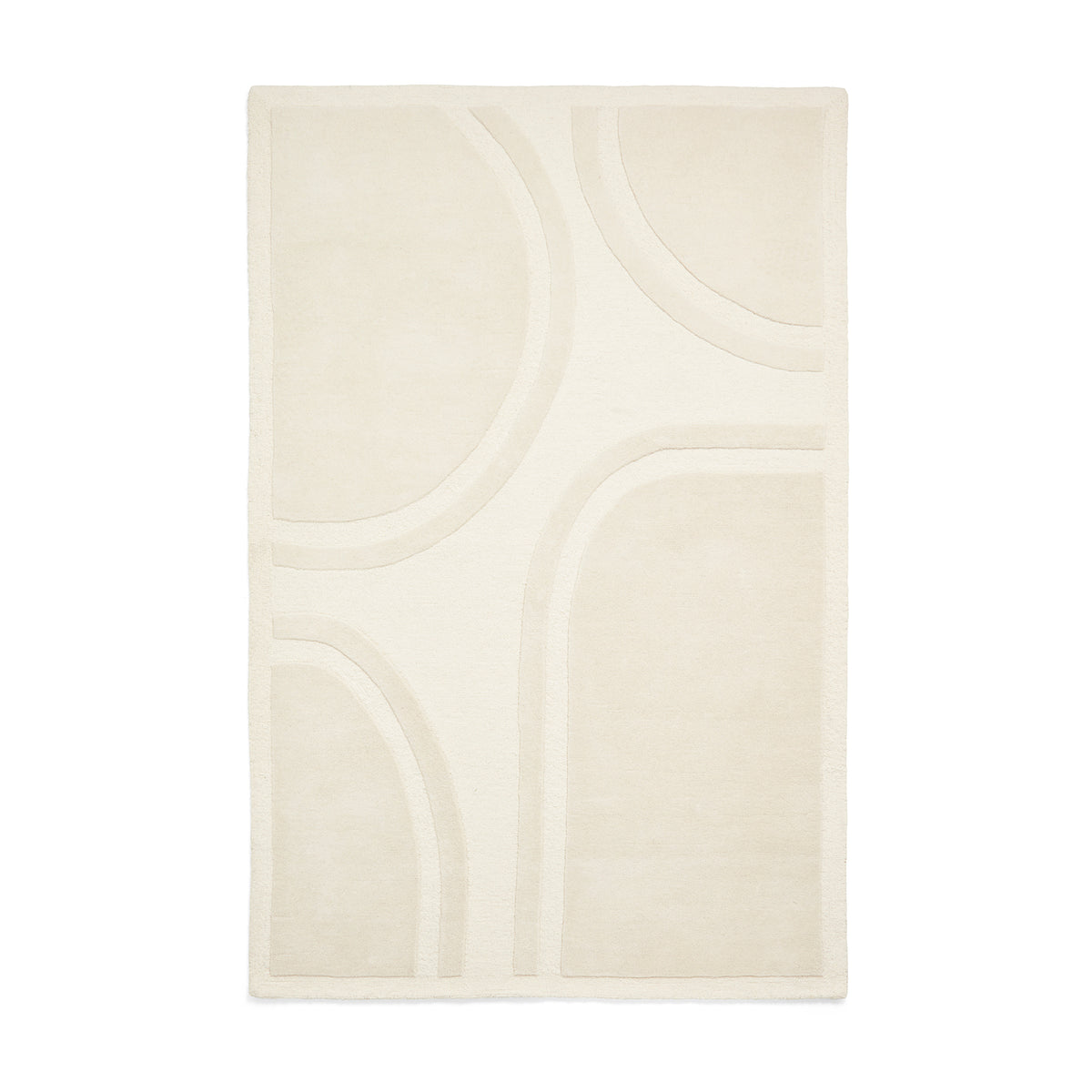 Sedra Curve Imprinted Rug Ivory from Roseland Furniture