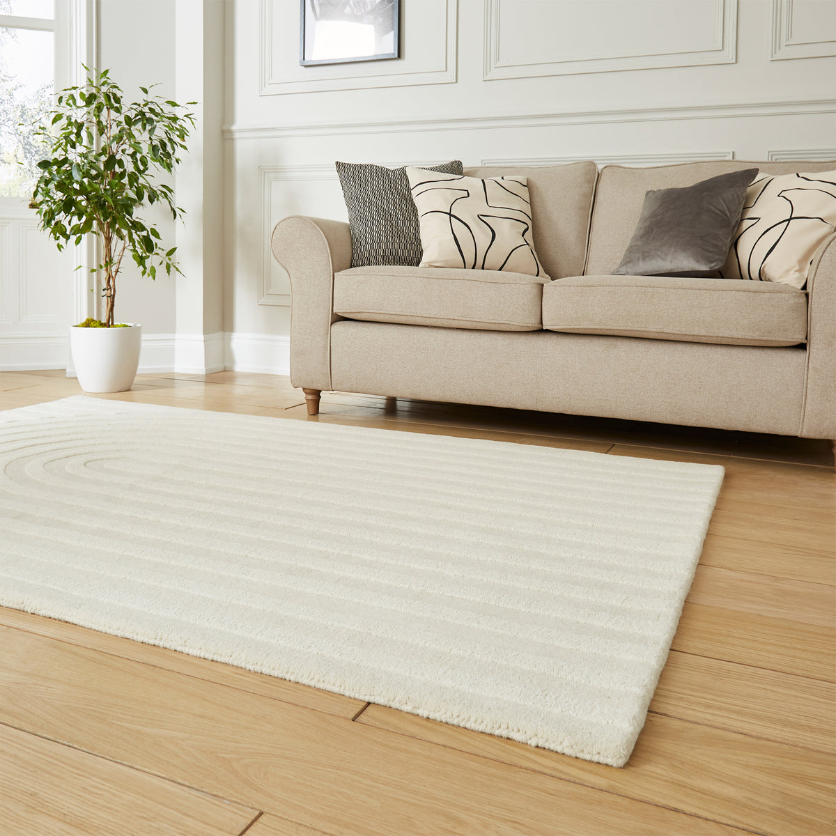Sedra Arch Imprinted Rug Ivory from Roseland Furniture