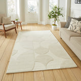 Sedra Geometric Imprinted Rug Ivory from Roseland Furniture