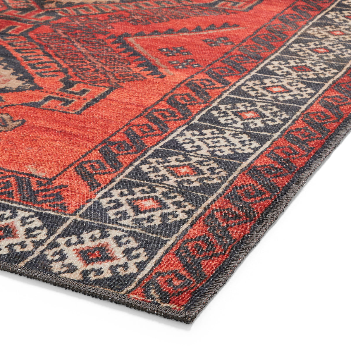 Birchall Washable Tribal Design Rug Red from Roseland Furniture