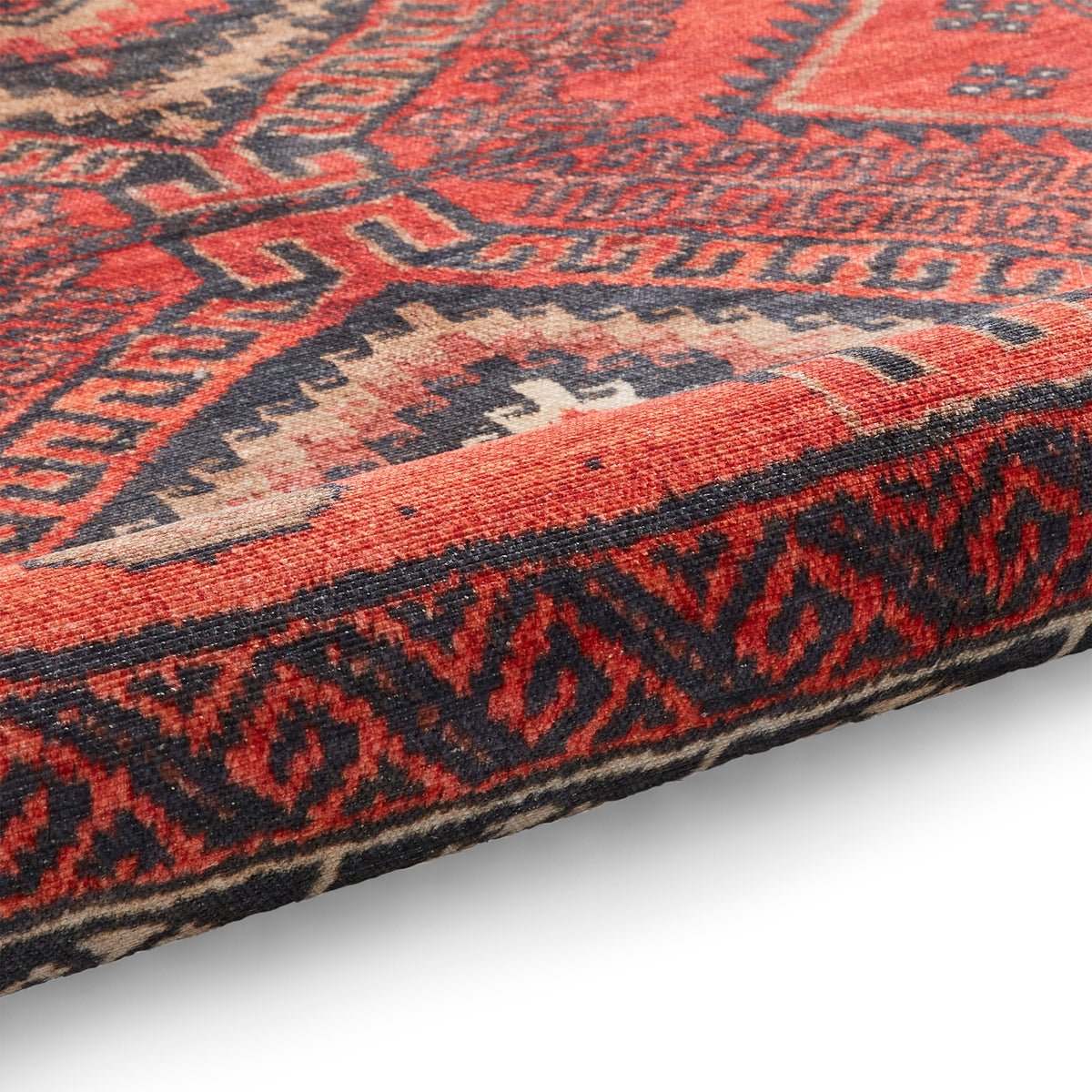 Birchall Washable Tribal Design Rug Red from Roseland Furniture