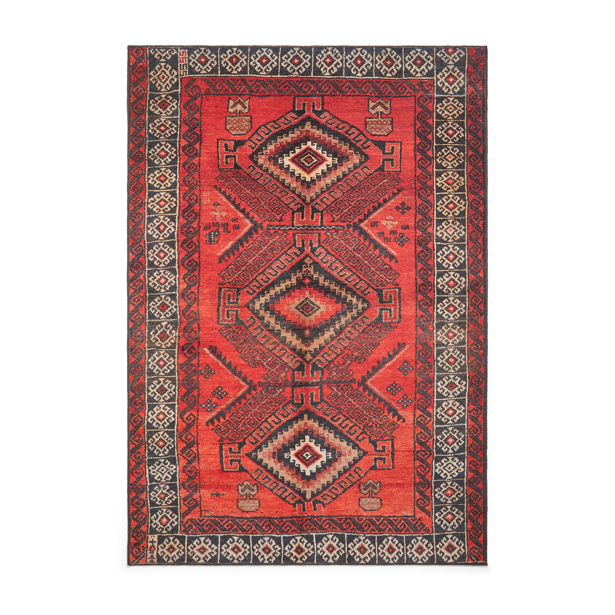 Birchall Washable Tribal Design Rug Red from Roseland Furniture