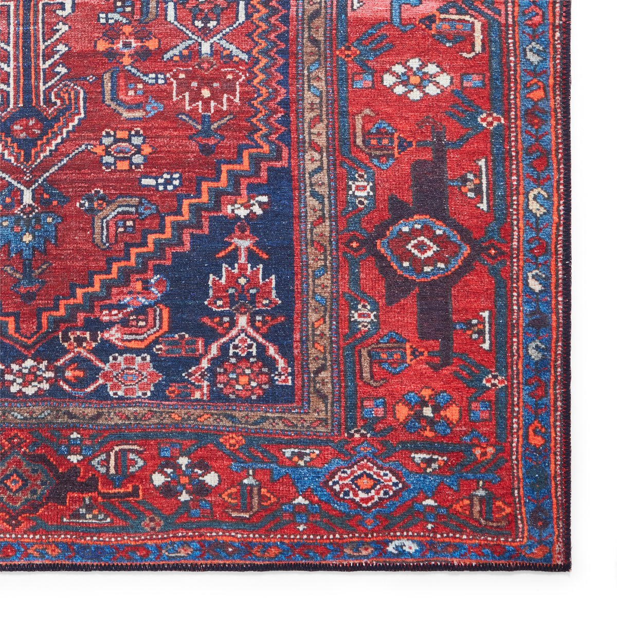 Birchall Washable Persian Design Rug Red from Roseland Furniture