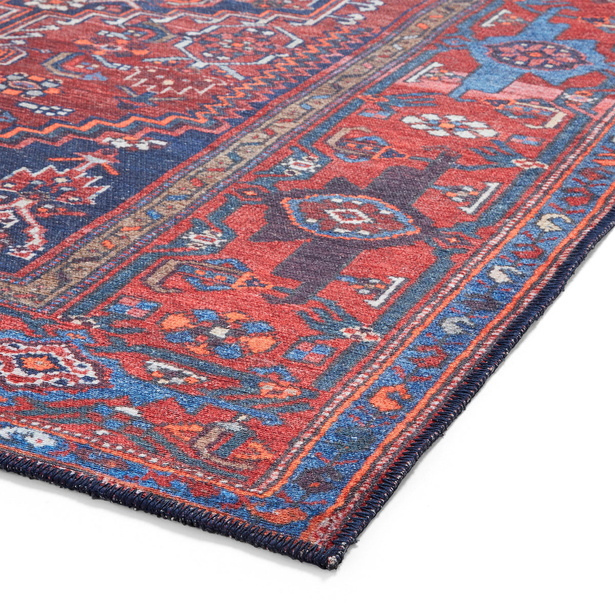 Birchall Washable Persian Design Rug Red from Roseland Furniture