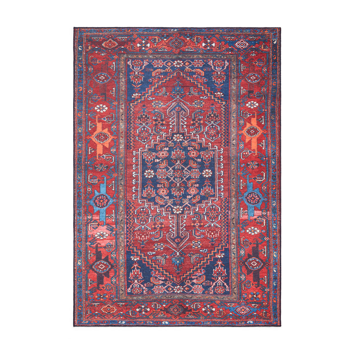 Birchall Washable Persian Design Rug Red from Roseland Furniture