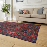Birchall Washable Persian Design Rug Red from Roseland Furniture