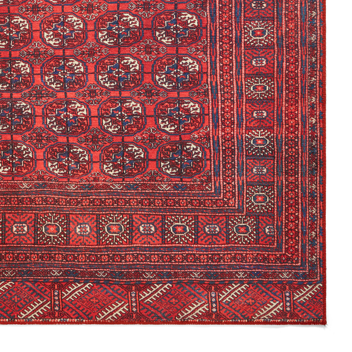 Birchall Washable Medallion Design Rug Red from Roseland Furniture